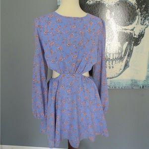 Forever 21 Floral Cutout Dress